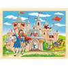 goki 57335 - Puzzle da appoggio, 96 pezzi robusti in legno, design colorato con motivo Ritteburg ricco di dettagli