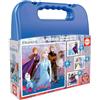 Educa - Puzzle Frozen 2 Valigetta | 4in1 Puzzle Progressivo 12/16/20/25 pezzi | Elsa, Anna, Disney | dai 3 anni (18114)