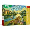 Trefl - The Treflik Family, Inspired By Art, Nutrire i capibara - 100 pezzi - Puzzle colorato con personaggi delle fiabe, intrattenimento creativo, divertimento per bambini dai 5 anni in su