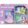 Schmidt Spiele 56376 Princess, Fairy & Mermaid, 3x48 pieces children's puzzle