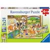 Ravensburger - Puzzle 2x24 Pezzi Vita di Campagna | Puzzle Bambini 4 Anni | Dimensioni Di 26x18 Cm | Regalo Bambino 4 Anni | Regalo Originale