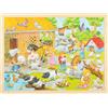 Goki Einlegepuzzle Streichelzoo: 40 x 30 x 0,8 cm, Holz, 48 Teile, per Stück