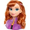 Disney Frozen Anna 32811-2 testine da parrucchiere da 20 cm, con 14 accessori per il divertimento dello styling, a partire dai 3 anni, Just Play, colore: Mora