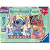 Ravensburger - Disney Stitch, Puzzle Bambini 5+ Anni, 3 Puzzle Da 49 Pezzi | Include 3 puzzle da 49 pezzi di Disney Stitch, giochi educativi e divertenti, ideali come idea regalo per bambini dai 5 anni.