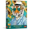 Trefl Premium Plus Quality - Puzzle Pets as Art: Signor Tigre e Girasoli - 500 pezzi, serie Motivi senza tempo, pezzi perfettamente incastrabili, per adulti e bambini dai 10 anni in su