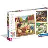 Clementoni - Puzzle per Bambini 3x48 Pezzi Supercolor, per Bambini 5+ Anni, Illustrazione con Animali della Fattoria, Idea Regalo, Made in Italy, 21x20,5 cm, 25791