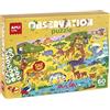 Apli Kids 19221 Puzzle Osservazione Giungla 60 Pezzi Formato 6 X 6 Cm, Include 1 Foglio con Oggetti da Trovare Puzzle per Bambini dai 4 Anni