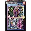 Educa - Set di 2 puzzles per bambini con 100 pezzi e le immagini di Monster High, Misure: 40 x 28 cm, raccomandato da 6 anni (19704)