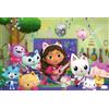 Schmidt Spiele 56472 Gabby's Dollhouse, Glizerpuzzle, MIAU-ziger Party Fun, 40 Pezzi Puzzle per Bambini
