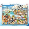 Ravensburger Puzzle per bambini Ravensburger - 06165 L'attacco dei pirati - puzzle a telaio per bambini dai 4 anni in su, composto da 36 pezzi