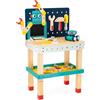 Janod - Grande Banco da Lavoro Robot Brico'Kids - Set Bricolage per Bambini - 51 Accessori + 3 Utensili + 1 Robot - Gioco di Imitazione - Sviluppa le Abilità Fino-Motorie - Dai 36 Mesi, J06457