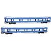 Rivarossi HR4421 DR, confezione da 2 unità di trasportatori di auto DDm 916, livrea blu, ep. IV Ferrovia 2x Carrozze