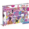 Clementoni - 25735 - Supercolor Puzzle - Disney Minnie - 104 pezzi - Made in Italy, puzzle bambini 6 anni, puzzle cartoni animati, topolina, puzzle Disney, puzzle Minnie