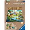 Ravensburger WOODEN Kids Puzzle 12004084 - Dinosaur World - Puzzle in legno sagomato da 44 pezzi con robusti pezzi singoli, 5 capricci e 5 personaggi da gioco in legno, per bambini dai 4 anni in su