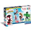 Clementoni - 20836 - My First Puzzle - Marvel Spidey and His Amazing Friends - 4 Puzzle sagomati da 12,16,20 e 24 Pezzi - Puzzle Bambini 2 Anni, Puzzle Cartoni Animati, Made In Italy