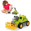 Driven by Battat Telehandler, muletto telescopico con luci e suoni | Veicolo da cantiere da 41 cm con 1 veicolo e 1 cesta, cabina girevole a 360°, braccio orientabile ed estensibile, 3+ anni