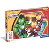 Clementoni - Puzzle per Bambini 24 Pezzi Supercolor, per Bambini 3+ Anni, IllustrazioneMarvel Iron Man and his Awesome Friends, Idea Regalo, Made in Italy, 62x42 cm, 24829