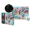 Janod - Puzzle Magico per Bambini da 24 Pezzi: La Foresta, Giochi Educativi, Sviluppo di Abilità Fino-Motorie, Osservazione e Concentrazione, Certificazione FSC, dai 3 Anni in Su, J02653