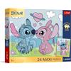 Trefl - Lilo & Stitch, I sogni di Lilo e Stitch - Puzzle maxi da 24 pezzi - Pezzi grandi, poster da collezione, intrattenimento creativo, per bambini dai 3 anni in su