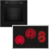 Neff Set BX38B composto da forno da incasso B1CCC0AK0 con CircoTherm, 60 x 60 cm, nero, N 30 e T18SDH9L0, piano cottura elettrico autosufficiente, 80 cm, nero, con telaio sospeso, N 70
