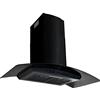 Tidyard Cappa Aspirante,da Muro,in Acciaio Inox,e Vetro Temperato,Nero,90 cm,756 m³/h,Capa Aspirente 90 cm,Cappa da Cucina 90 cm,Cappa in Vetro e Inox