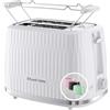 Russell Hobbs Tostapane 2 Fette (6 Gradi di Doratura, con Pinze, Scongela, Riscalda, Cancella Selezione, Vassoio Raccogli Briciole, Riscalda Panini Incluso, Esterno Testurizzato) Eden Bianco 27370-56