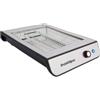 Bastilipo TPI-680 TPI-680-Tostapane piatto, 600 W, 6 livelli di potenza, 2 resistenze, acciaio anti-impronte, nero e alluminio