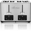 Ufesa Quartet Delux, Tostapane Acciao Inox, 2 Schermi Digitali LCD, 1500 W, 4 Fessure, Bocca Ampia, 7 Livelli di tostatura