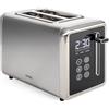 Livoo - Tostapane 2 slot DOD205 - fessura larga 3,5 cm, 850 W, touch screen, 3 funzioni, termostato regolabile (7 livelli), acciaio inossidabile