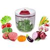 BEPER C107UTT002 Tritatutto Manuale, Tritatutto a corda, Contenitore in ABS,1000 ml, 5 Lame in acciaio, Bianco/Rosso