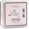VIKELIDIS - CHRISANTHIDIS S.A. Chrisanthidis Kourabie al Burro con Mandorle in Scatola di Metallo 450g | Biscotti greci Kourabie di pasta frolla al burro con mandorle e zucchero a velo, ricetta tradizionale