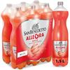 San Benedetto, Allegra Rossa, Bevanda Gassata, 6 x 1500 ml, Dissetante e Frizzante, a Basso Contenuto di Zuccheri, Bevanda Analcolica