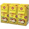 HÖLLINGER - JUST LOVING NATURE Höllinger Mela Vitamina C e D3, 3 x 200 ml, bevanda alla mela non filtrata, senza zuccheri aggiunti, vegan