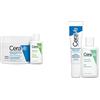 CeraVe Crema Idratante Viso e Corpo, per Pelle Secca, con Acido Ialuronico 340g + Travel Size Detergente Idratante 20ml & Crema Contorno Occhi Riparatrice per Borse e Occhiaie, 15ml + Detergente 20ml