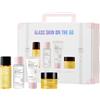 Hanskin Glass Skin On The Go Set, Essential Travel Skincare Set for Glowing Skin on the Plane, Cleansing Oil Skin Essence and Moisturizer [Set of 4/30 ml each]