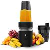 Cecotec Frullatore Portatile PowerTitanium 1000 Push2Go Duo. 1000W, Lama in Acciaio Inox 6 Foglie, Schermo a LED, 2 Bicchieri 550ml e 700ml, Senza BPA, Consistenze Morbide e Cremose in Pochi Secondi