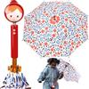 Vilac - Ombrello Cappuccetto Rosso Shinzi Katoh - Design unico - Ombrello floreale - Pomello Cappuccetto Rosso - Fabbricazione francese - Misura adatta - Da 3 anni, Cappuccone rosso, 70 cm, Classico