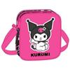 safta Borsa a Tracolla Kuromi Nero Fucsia 16 x 18 x 4 cm