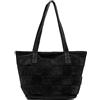 FIRENZE ARTEGIANI. Agnone Borsa Shopper Donna Vera pelle con finitura scamosciata. 38 x 14 x 24 cm. Colore: nero, Nero, Utility