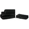 Amazon Essentials, Set di 4 Packing Cube, Accessori Viaggio, Organizer per Bagagli con Doppia Cerniera, Parte Superiore in Rete, 100% Poliestere, 2 Medium/2 Large, Nero (in Precedenza Amazon Basics)