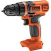 BLACK+DECKER Trapano avvitatore a batteria 18V, coppia 28Nm, 10 impostazioni di coppia, design compatto, senza batteria e caricatore, BDCDD18N-XJ