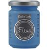 FLEUR DESIGNER'S PAINT | Pittura ad Acqua, Effetto Gesso Naturale, Extra Opaca, Fleur Chalky F62, Colore Primary Cyan, Made in Italy, Formato da 130 ml