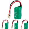 VIMAR 00910 Batteria Ricaricabile Ni-MH 4,8 V 80 mAh di Ricambio per torce elettroniche, Compatibile con Eikon, Arké, Plana, Idea, Pacco da 4