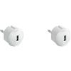 Bticino S3625DU Adattatore con Presa USB 1.5A per Tutti Gli Standard di Prese, Bianco (Confezione da 2)