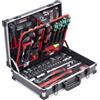 Meister Valigetta attrezzi 131 pezzi - Utensili Knipex & Wera - Valigia alluminio robusta / Valigetta attrezzi professionale / Cassetta utensili completa / Scatola / 8973750