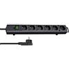 Brennenstuhl, Presa multipla Comfort-Line Plus con le linguette 6-posti nero 2m H05VV-F 3G1,5