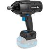 Högert Technik Avvitatore a impulsi cordless brushless 18V, 1000 Nm, 1300 Nm coppia di svitamento, attacco quadro 3/4, luce LED, 3 livelli di velocità, senza batteria