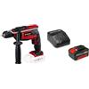 Einhell Trapano a Percussione a Batteria Tc-Id 18 Li-Solo Power X-Change + Power-X-Change Starter Kit, Caricabatteria e Batteria da 4000 mAh Li-Ion, Nero, Rosso