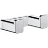 hansgrohe AddStoris - Gancio doppio per asciugamani, portasciugamani, gancio per accappatoio, fissaggio nascosto, accessori bagno, cromo, 41755000