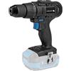 HÖGERT TECHNIK Trapano avvitatore a batteria 18V, coppia 50 Nm, mandrino Auto-Lock 13 mm, 21+1 livelli di coppia, 2 velocità, luce LED, senza batteria, ingranaggi in metallo